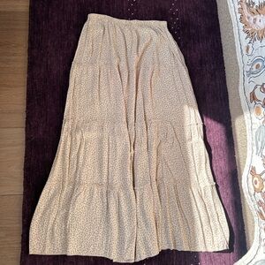 Brandy Melville Floral Cream Maxi Skirt